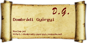 Dombrádi Györgyi névjegykártya