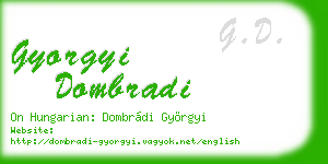 gyorgyi dombradi business card