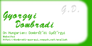 gyorgyi dombradi business card